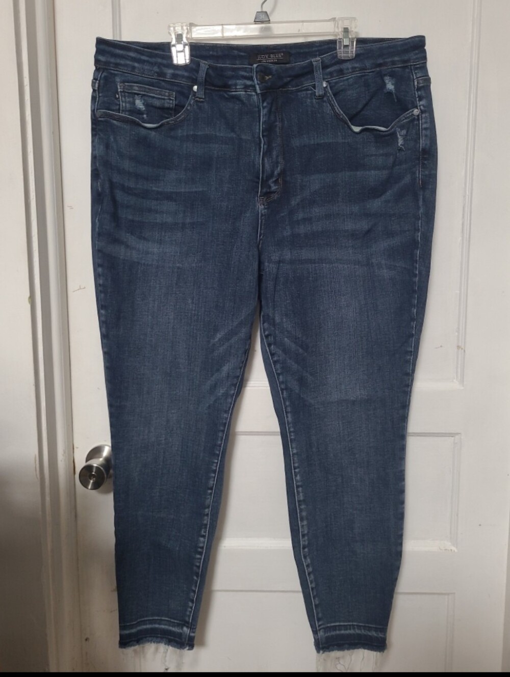 Judy Blue High Rise Skinny Jeans Raw Hem 24W Plus